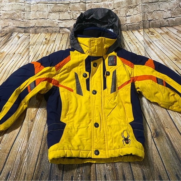 Spyder Tommy Moe Ski Suit Snow Vintage Two Piece Yellow Black Coverall - Picture 2 of 9